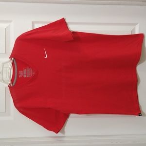 Mens size medium, watermelon red v-neck t shirt.
